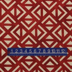 RICHLOOM MILESTONE APPLE RED MODERN GEOMETRIC GATE COTTON FABRIC BY YARD 54″W