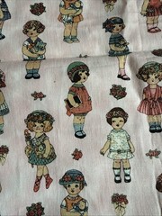 Paper Dolls by Sheryl Rae Marquez for Windham Fabrics Cotton Fabric Remnant Pc