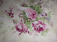 Cotton Fabric Yuwa Live Life Peachy W/ Pink Roses 44×4.33 yds Daido Maruta Japan