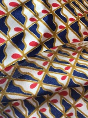 Klopman Mills Wild Mod Colorful 1971 Polyester Silky Fabric 3 1/3 Yds 44″W