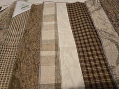 Lot Of 18 Upholstery Drapery Sample Fabric Neutral Colors Crafts Quilts 12″ X 26
