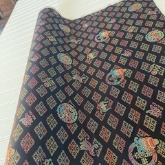 SILK BLACK, Multicolor FABRIC 10 Yards x 23 Inches Wide or 360 Inches x 23 Wide
