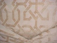 18Y Scalamandre VX 00487244 Wexford Parchment Chenille Lattice Upholstery Fabric