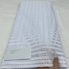 YQOINFKS 100% Cotton Fabric Polish Lace Embroidery Luxury Swiss Voile Man/Women