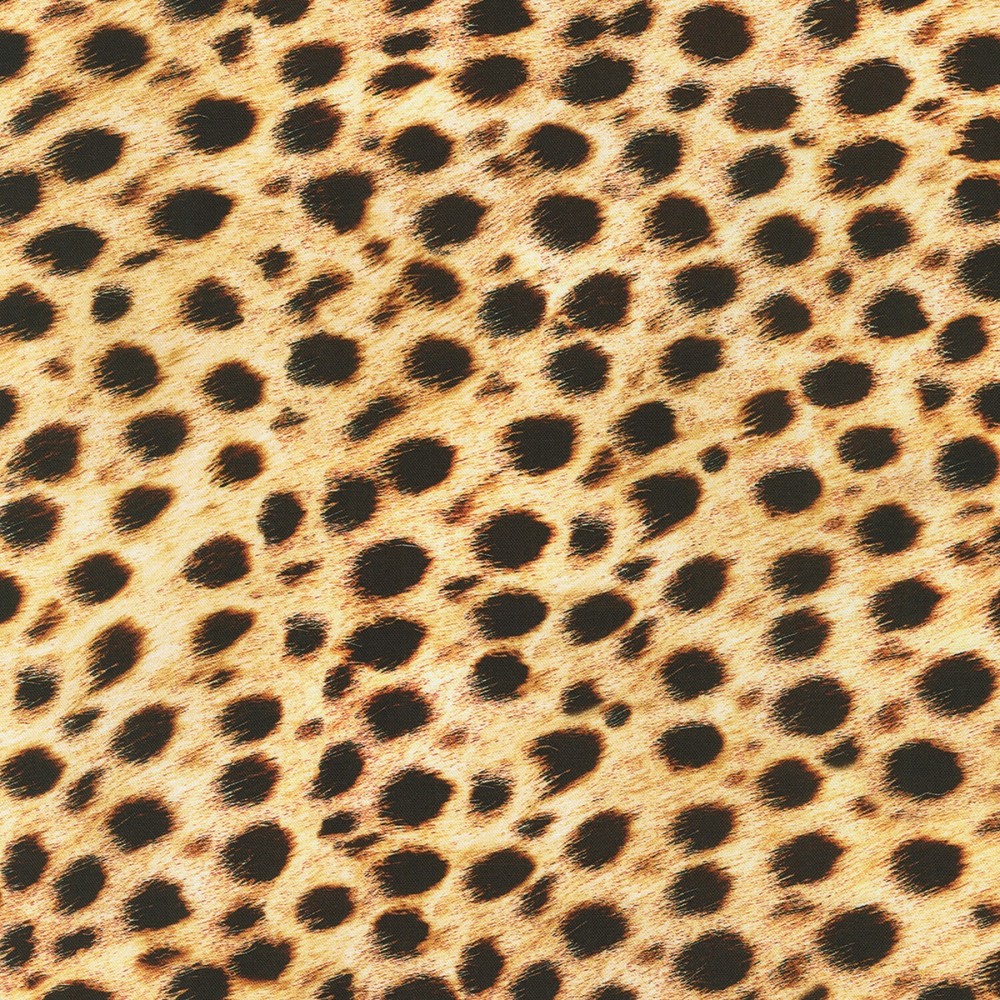 Fabric Wild Animal Kingdom Cheetah Skin on Cotton KAUFMAN Cotton 1/4 yard 71-286