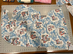 VTG Hollie Hobby Patriotic color blue fabric scrap bundle