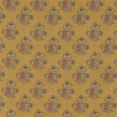 GP & J BAKER CURTAIN FABRIC DESIGN Poppy Paisley 3 METRES OCHRE LINEN BLEND