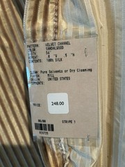 VTG Beacon Hill Silk Velvet & Velvet Stripe Combo REM. 97″x44″ $230-$248 retail