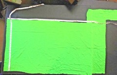 Fabric Remnant Fluorescent Lime Stretch Spandex Fabric 23″ wide X 47″ length