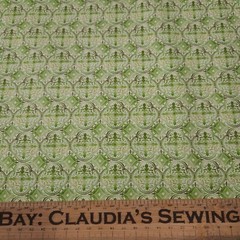 Ambrosia BTY Natalie Miles P&B Textiles Green Damask Print