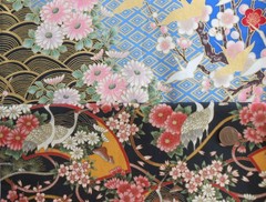 Japanese Chinoiserie Fat /Long Quarter 1/2 Yard Quilt Fabric Bundle