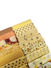 10 Fat Quarters – Assorted Honey Bee Bumblebee Hive Honeycomb FQ Bundle M229.03