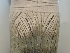 GOLD Sprinkles Glitter Sequins lace fabric 50″ width Sold By The Yard