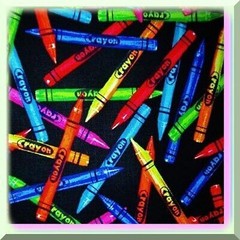 Two-Piece Crayon Print Cotton Fabric Pack
