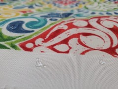 OOP 2014 Richloom Solarium Fabric Multi-Color Medallion 56″W x 65″L Water Resis