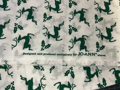 2 Yards Green Reindeer On White Cotton Quilting Fabric Joann Christmas Deer