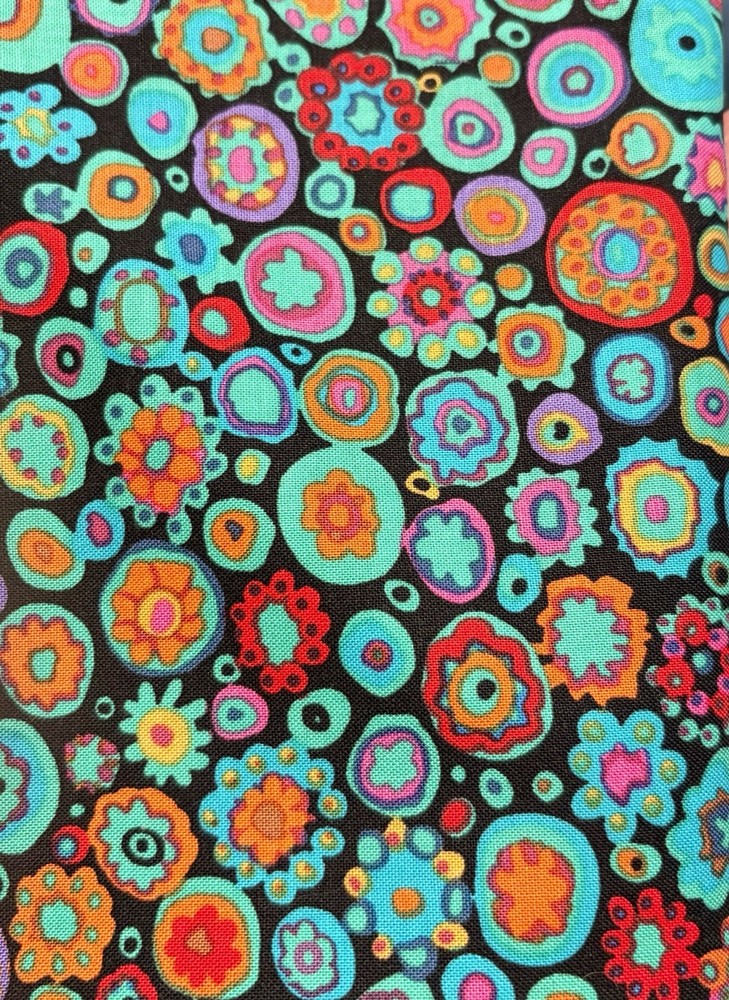 Paperweight #GP2C 17” X WOF Fabric Philip Jacobs Kaffe Teal Turquoise Black