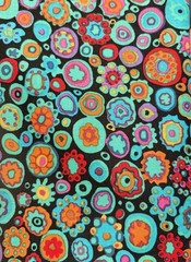 Paperweight #GP2C 17” X WOF Fabric Philip Jacobs Kaffe Teal Turquoise Black