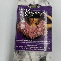 Sullivans Fashion Scarf Fabric Yorganza Gray Roses 1 Ball Project Craft DIY