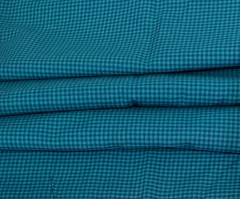 NAVY & TEAL Cotton Woven Mico GINGHAM Medium Weight Sewing Fabric BTHY or BTY