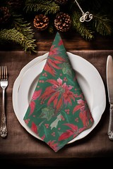 Merry Little Christmas Main Green C14840 100% Cotton Fabric by the half yd
