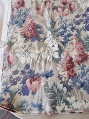 Vtg 1987 House ‘N Home Pink Purple Teal Floral Drapery Fabric 54″ 6.5 Yards