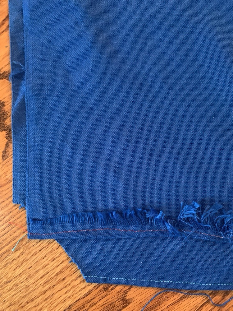 Vintage Royal Cobalt Blue 4.25 Yards Linen Fabric Polyester Cotton Costume 52”