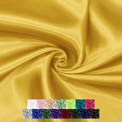 5 Yards X 55 Inch Wide Gold Satin Fabric by the Yard, Silky Charmeuse Satin Fabr