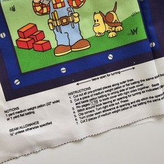 Cranston Print Works Bob The Builder Cotton Fabric Book Panels 19.5″×10″ Each