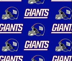 NFL New York Giants 100% Cotton Fabric 1 Yard 36”x58” NEW football Crafts