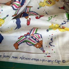 2 Yards 28” Wide Of Cotton Cartoon Children’s Fabric (661)