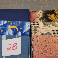 LOT OF 15 FAT QUARTERS COTTON FABRIC ASSTD COLORS & DESIGNS lot 28