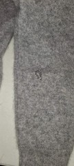100% Cashmere Sweater Cutter Crafting Scrap Upcycle Recycle Flaws Gray Repair