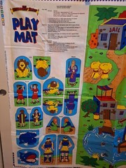 The Beginner’s Bible Play Mat Fabric Panel 60″x35″ Boat Castle Pyramid Jail FrSH