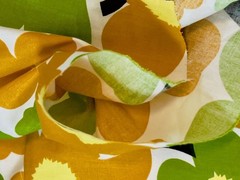 BOLD ORANGE GREEN FLOWER COTTON DECOR FABRIC MARIMEKKO UNNIKO STYLE 64” WIDE BTY