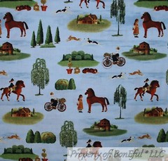 BonEful FABRIC FQ Cotton Quilt White Green Desert Cactus Llama Small Baby Garden