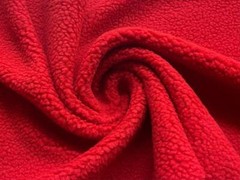 Faux SHERPA FLEECE Sheepskin Fabric Material RED