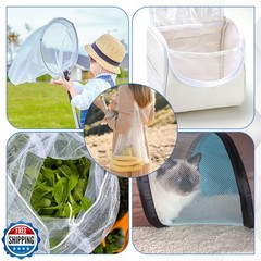 FSWCCK White Mesh Fabric, 62 x 59 Inch Soft Mesh Netting Slightly Stretchy fo