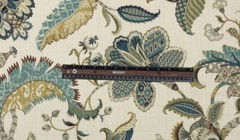 BALLARD DESIGNS COURTNEY PEACOCK BLUE JACOBEAN FLORAL FABRIC BY YARD 54″W