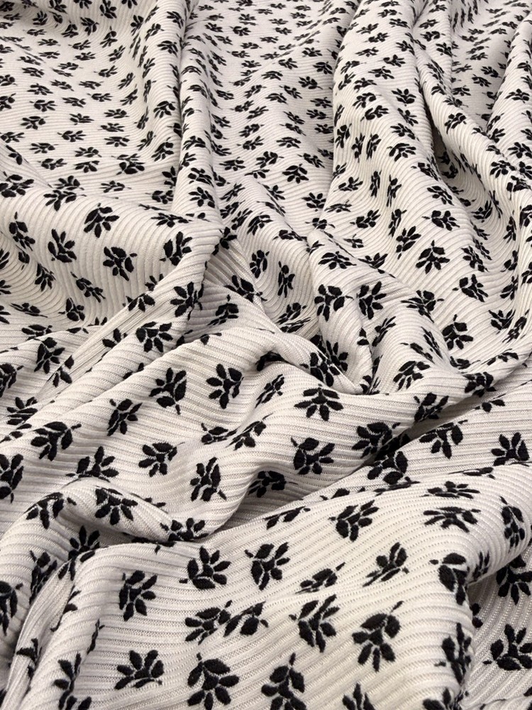 RIB 2×1 Knit Print 95% Polyester 5% Spandex 58/60″ Fabric By The Yard
