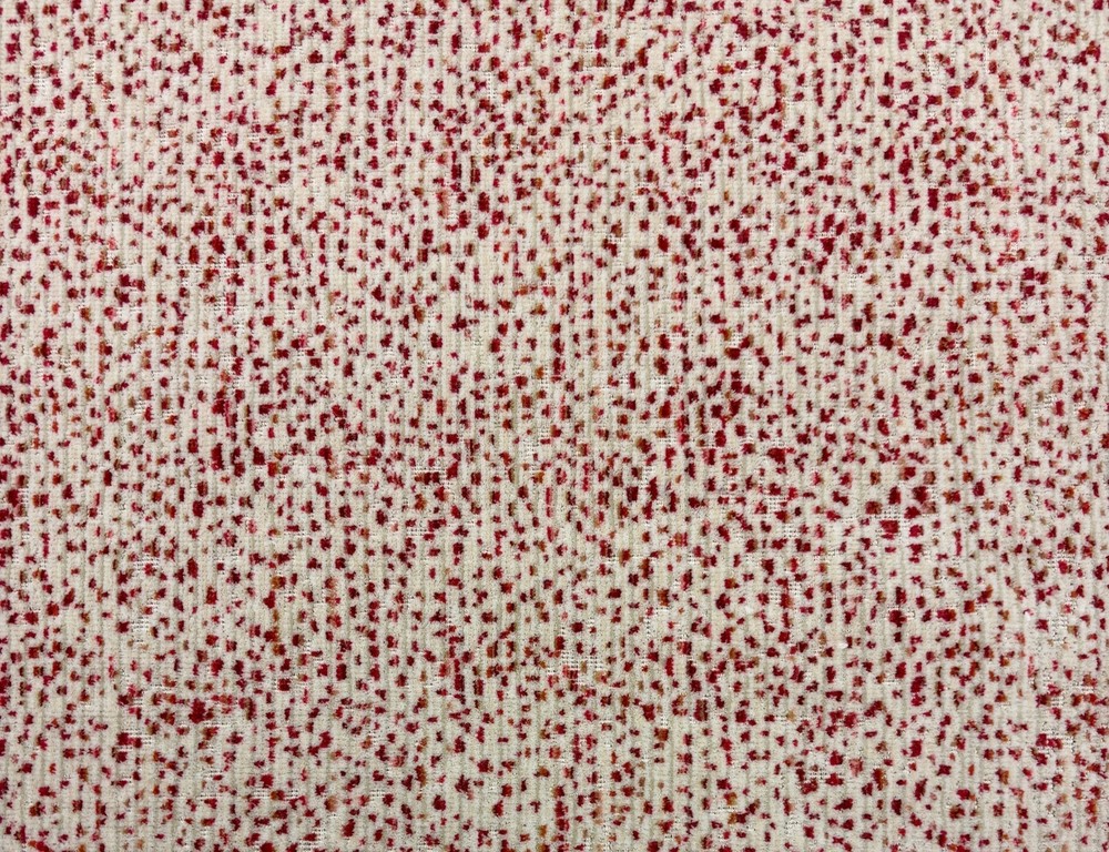 THIBAUT SWING VELVET PERSIMMON RED ANIMAL SPOT EXCLUSIVE FABRIC REM 34″LONG 36″W