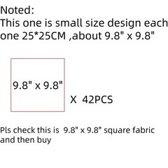 42Pcs 9.8″ x 9.8″25 * 25CM 21 Colors Cotton Fabric DIY Making Supplies Charm …