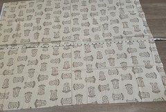 Harry Potter Hogwarts Houses Letters Beige Camelot Fabric 100% Cotton 1 Yard