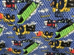 Construction Equipment Dump Truck Bulldozer Fleece Fabric, 60” Wide, Sold BTY