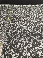 Premium Quilt Cotton Fabric – Black/Grey – 3yrd2″x42″