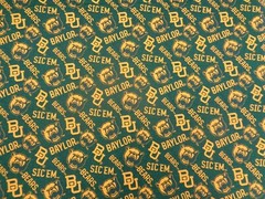 BAYLOR UNIVERSITY “BEARS” SPORT DESIGN BRAND NEW 1/2 YARD PIECE 100% COTTON