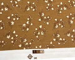 Calico Dainty Ditzy Flowers Vines Fabric White Gold Cotton Cottage 5+Yds x 55″