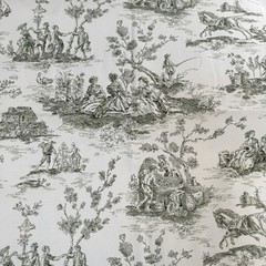 Waverly Toile Upholstery Fabric Forest Green Color ‘Four Seasons’ 46in x 49in