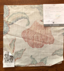 Celerie Kemble SCHUMACHER Hothouse Flowers 16 1/2″ Linen Fabric Sample