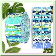 Ocean Breeze Cotton Quilt Fabric Kit 40 Precut Strips